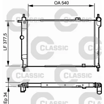 Radiateur, refroidissement du moteur VALEO 230993