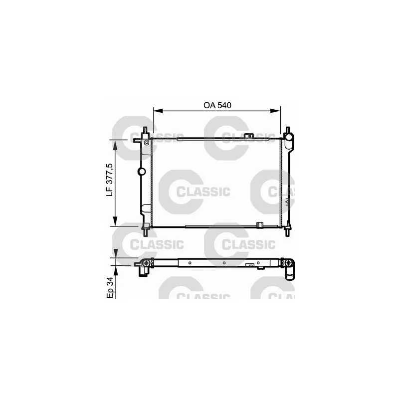 Radiateur, refroidissement du moteur VALEO 230993