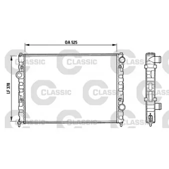 Radiateur, refroidissement du moteur VALEO 231005
