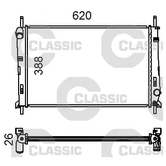 Radiateur, refroidissement du moteur VALEO 231011