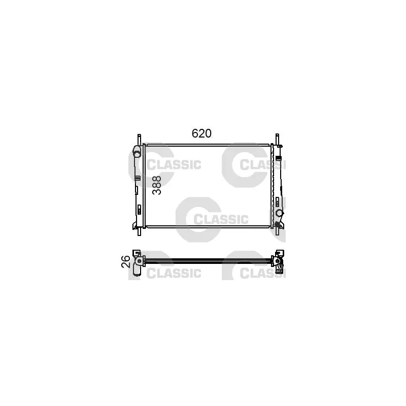 Radiateur, refroidissement du moteur VALEO 231011