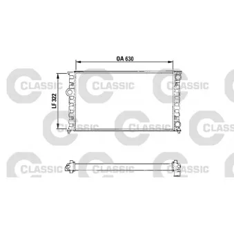 Radiateur, refroidissement du moteur VALEO 231025