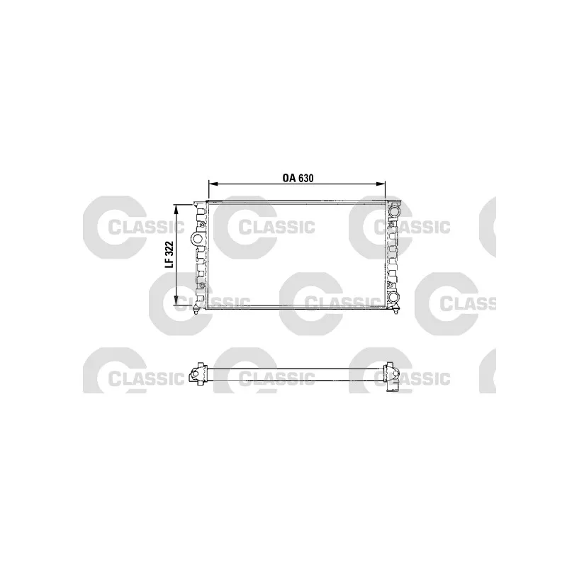 Radiateur, refroidissement du moteur VALEO 231025