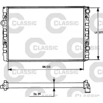 Radiateur, refroidissement du moteur VALEO 231127