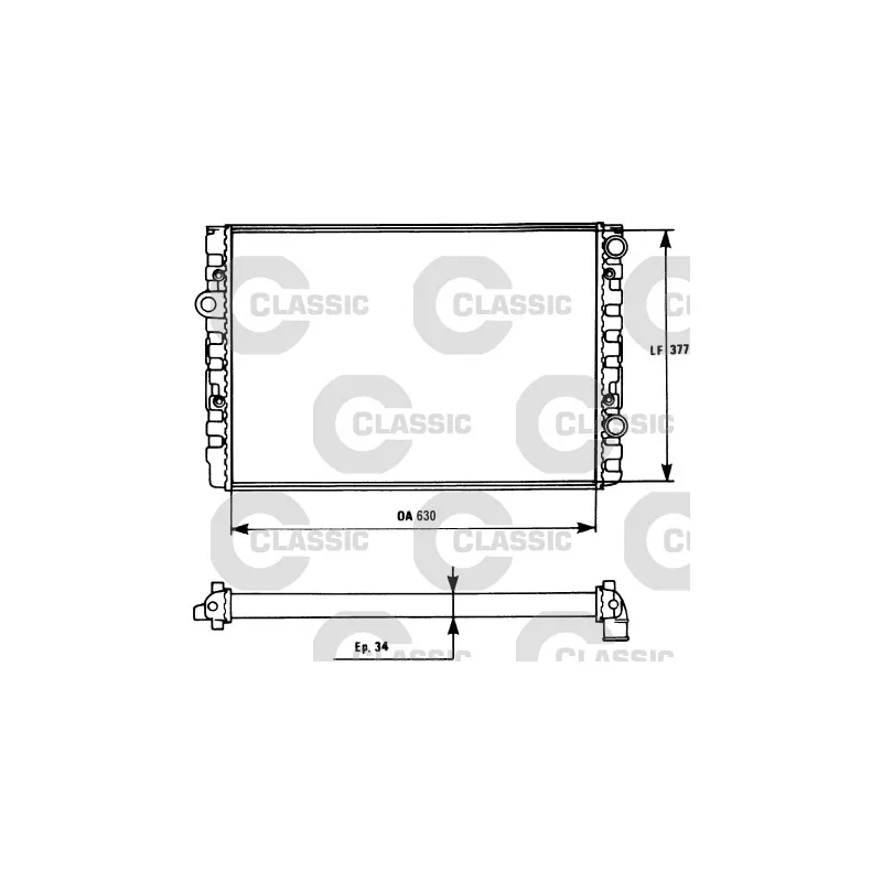 Radiateur, refroidissement du moteur VALEO 231127