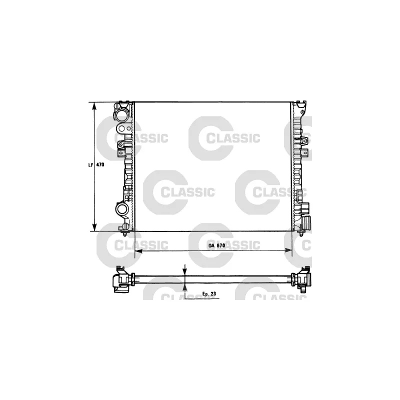 Radiateur, refroidissement du moteur VALEO 231166