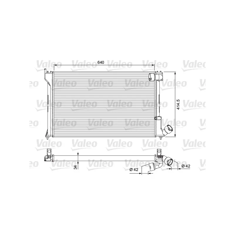 Radiateur, refroidissement du moteur VALEO 231289
