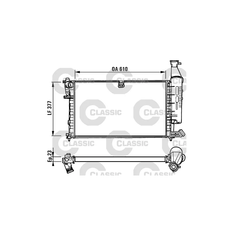 Radiateur, refroidissement du moteur VALEO 231296