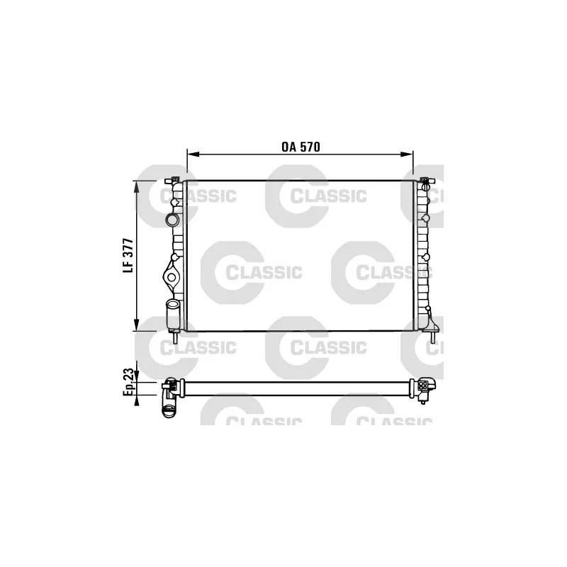 Radiateur, refroidissement du moteur VALEO 231379