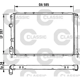 Radiateur, refroidissement du moteur VALEO 231380