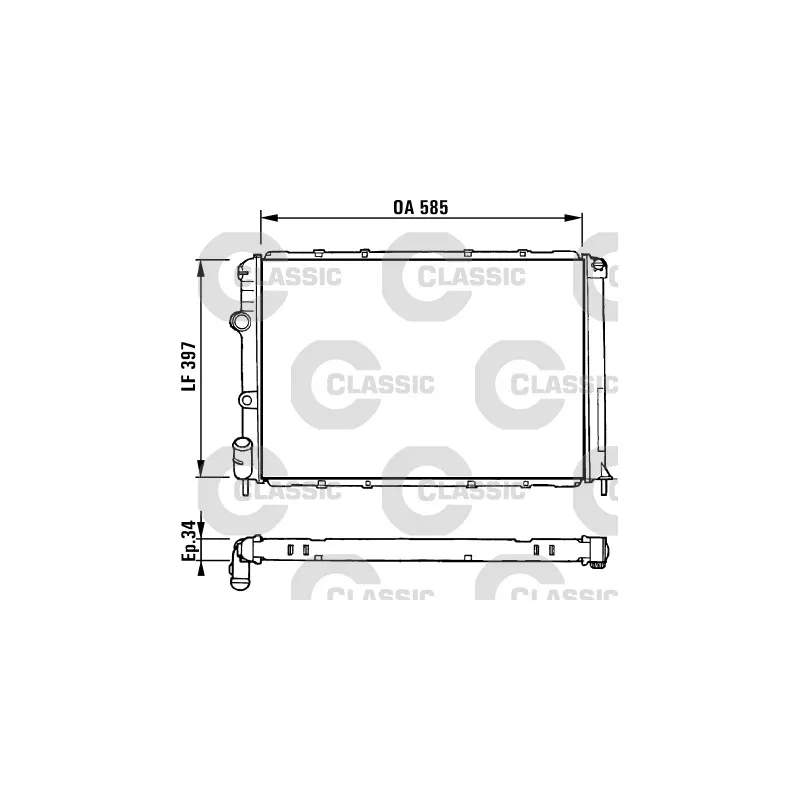 Radiateur, refroidissement du moteur VALEO 231380