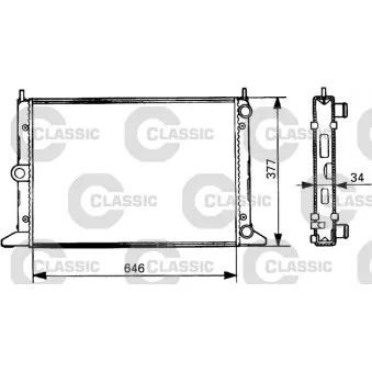 Radiateur, refroidissement du moteur VALEO 231386
