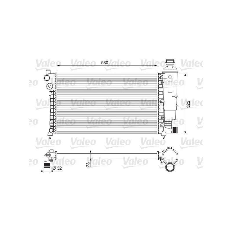 Radiateur, refroidissement du moteur VALEO 231526