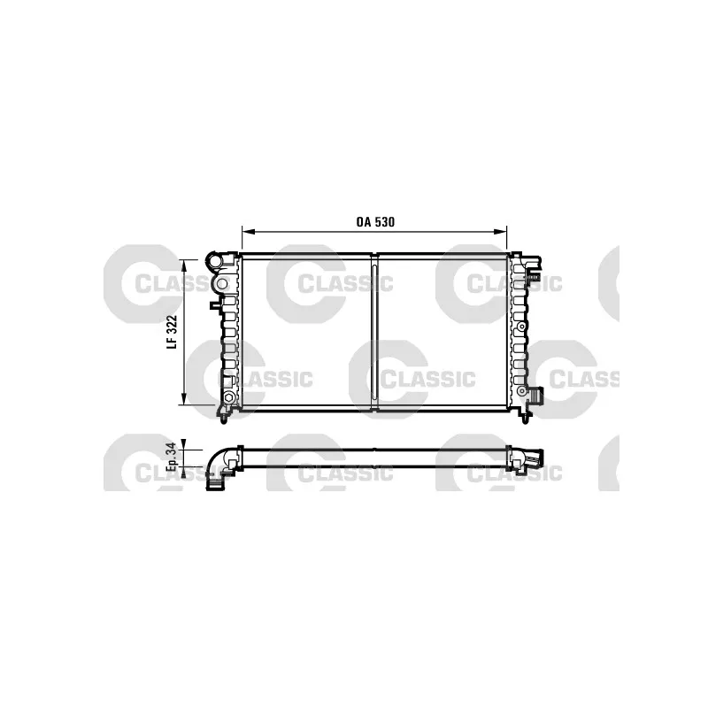 Radiateur, refroidissement du moteur VALEO 231530