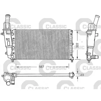 Radiateur, refroidissement du moteur VALEO 231558