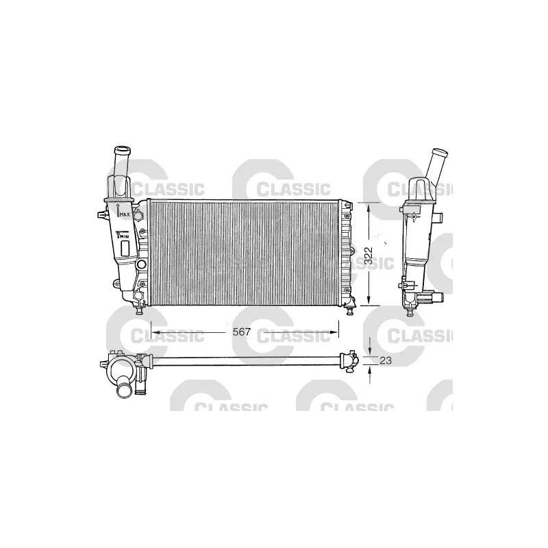Radiateur, refroidissement du moteur VALEO 231558