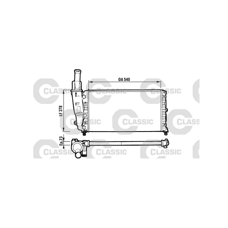 Radiateur, refroidissement du moteur VALEO 231562