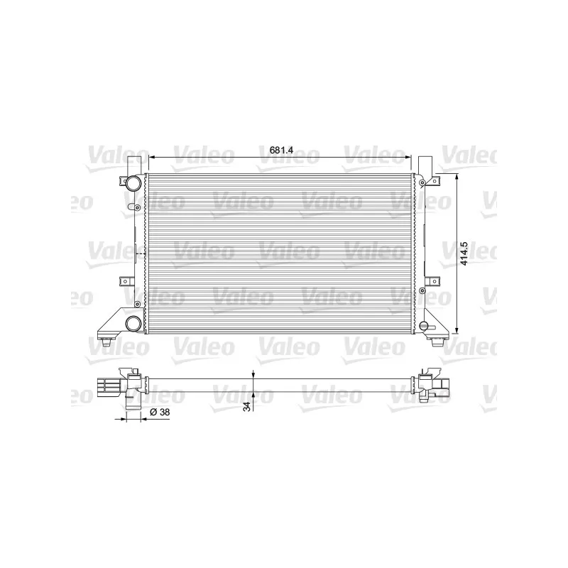 Radiateur, refroidissement du moteur VALEO 231605