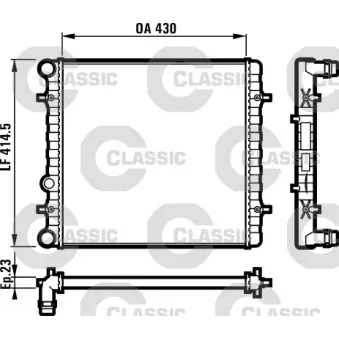 Radiateur, refroidissement du moteur VALEO 231607