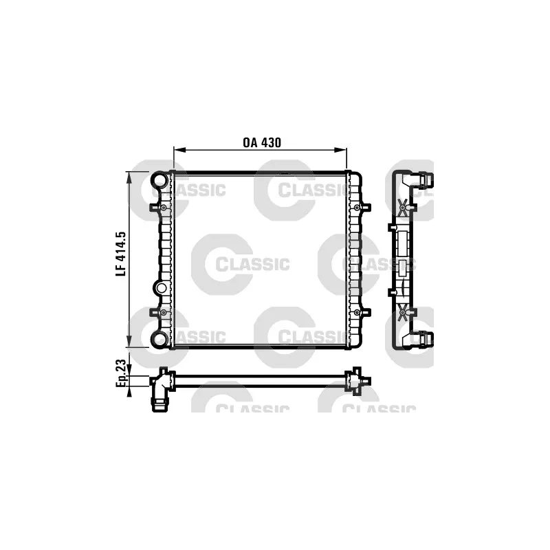 Radiateur, refroidissement du moteur VALEO 231607