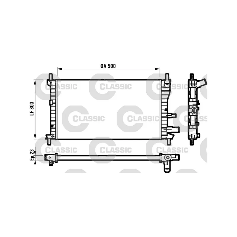 Radiateur, refroidissement du moteur VALEO 231734