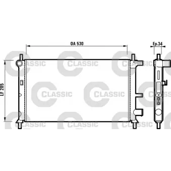 Radiateur, refroidissement du moteur VALEO 231735