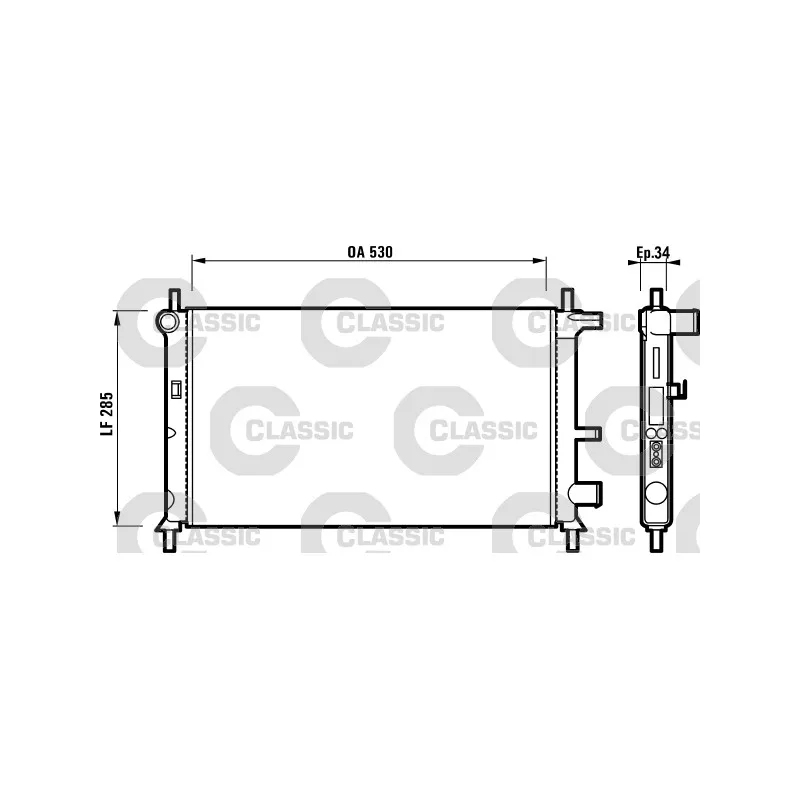 Radiateur, refroidissement du moteur VALEO 231735