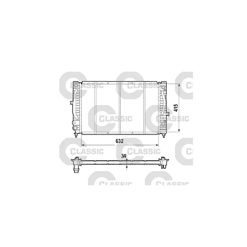 Radiateur, refroidissement du moteur VALEO 231755