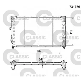 Radiateur, refroidissement du moteur VALEO 231756