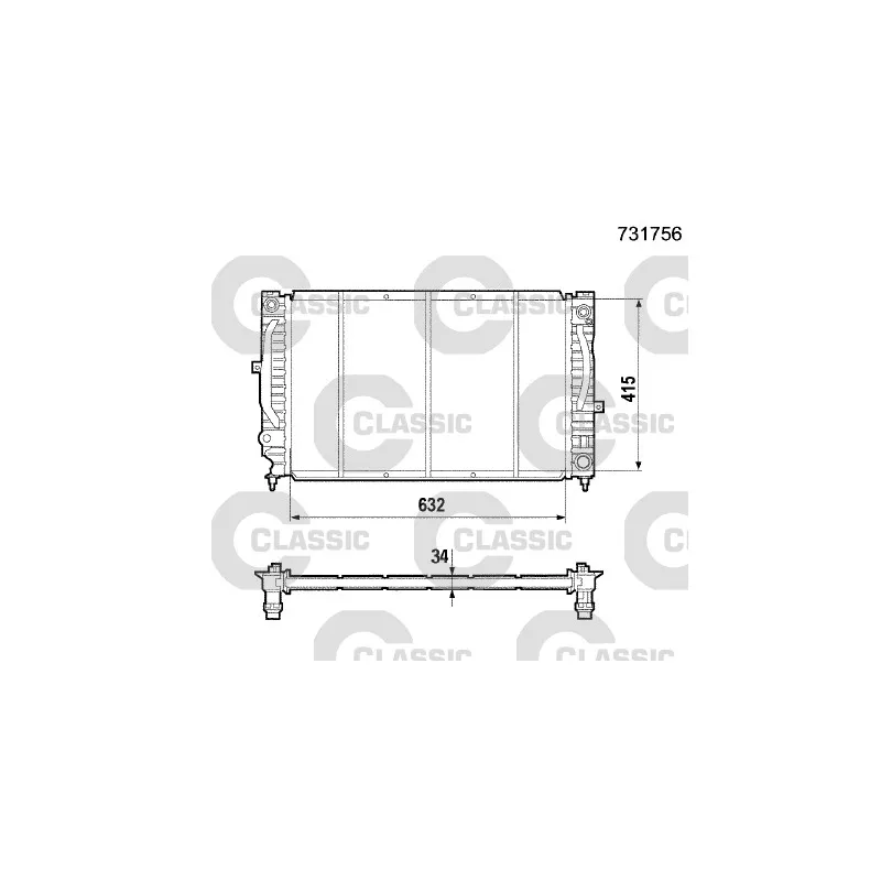 Radiateur, refroidissement du moteur VALEO 231756