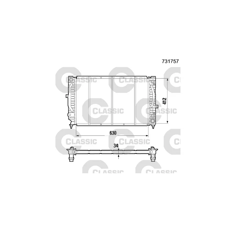 Radiateur, refroidissement du moteur VALEO 231757