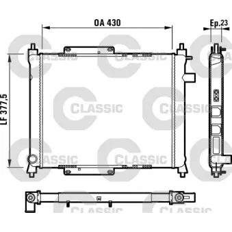 Radiateur, refroidissement du moteur VALEO 231815