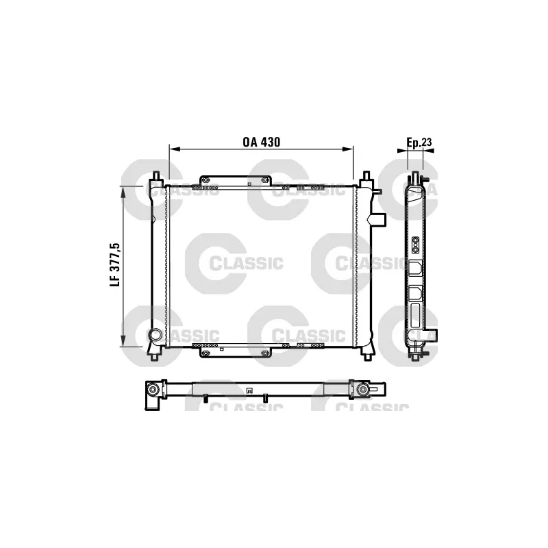 Radiateur, refroidissement du moteur VALEO 231815