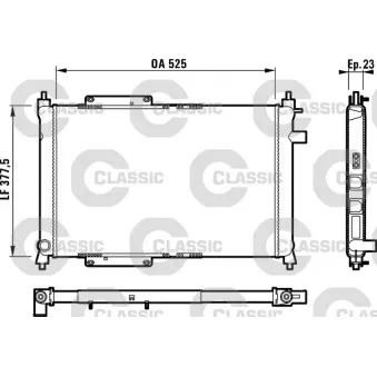 Radiateur, refroidissement du moteur VALEO 231818