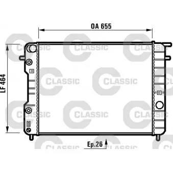 Radiateur, refroidissement du moteur VALEO 231840