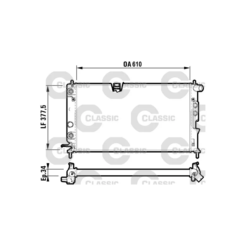 Radiateur, refroidissement du moteur VALEO 231847