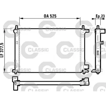 Radiateur, refroidissement du moteur VALEO 232003