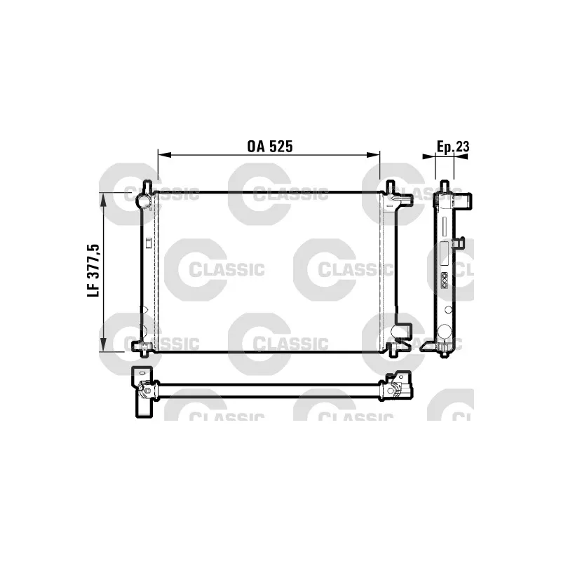 Radiateur, refroidissement du moteur VALEO 232003