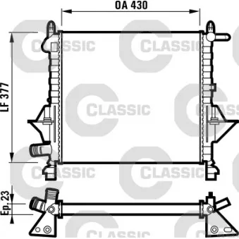 Radiateur, refroidissement du moteur VALEO 232051
