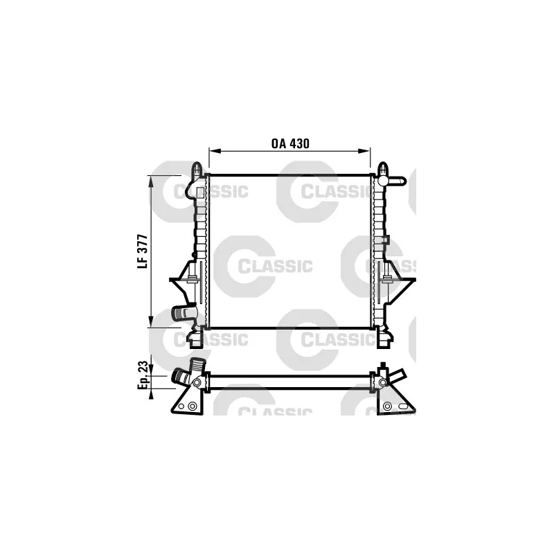 Radiateur, refroidissement du moteur VALEO 232051