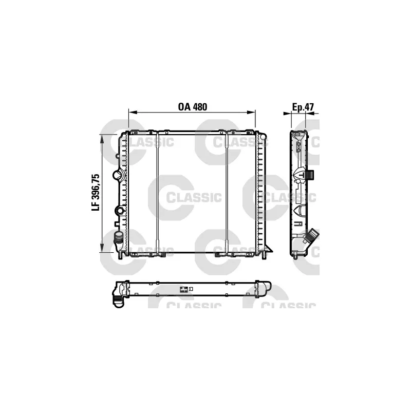 Radiateur, refroidissement du moteur VALEO 232071