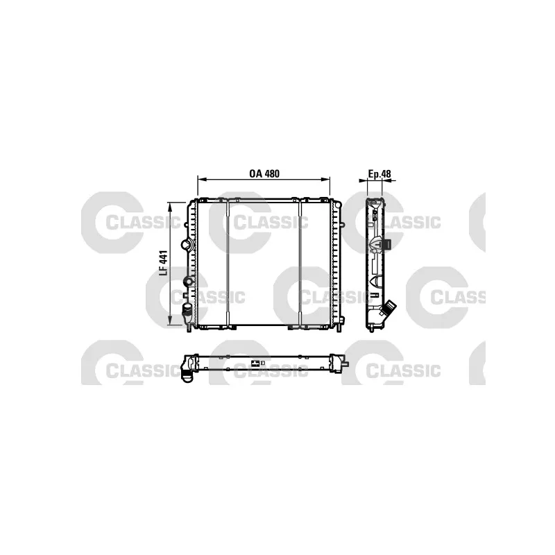 Radiateur, refroidissement du moteur VALEO 232072