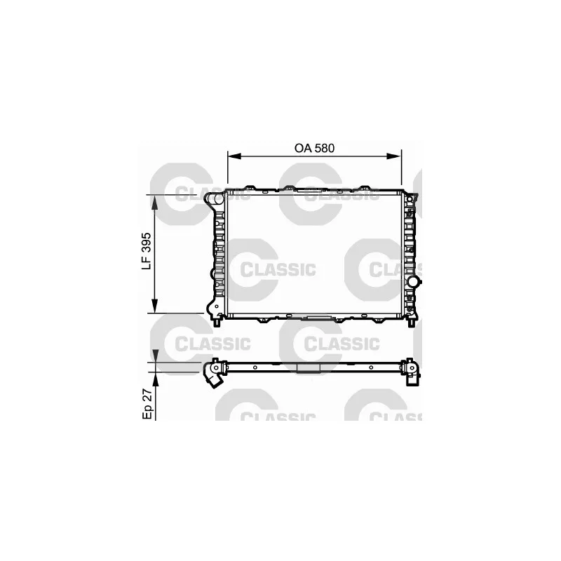 Radiateur, refroidissement du moteur VALEO 232248