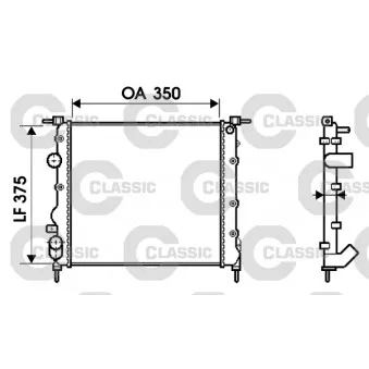 Radiateur, refroidissement du moteur VALEO 232338