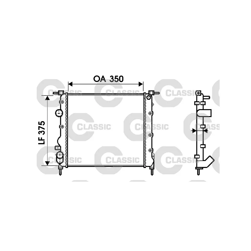 Radiateur, refroidissement du moteur VALEO 232338