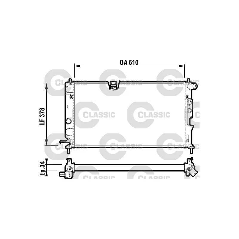 Radiateur, refroidissement du moteur VALEO 232347
