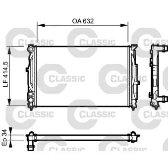 Radiateur, refroidissement du moteur VALEO 232361