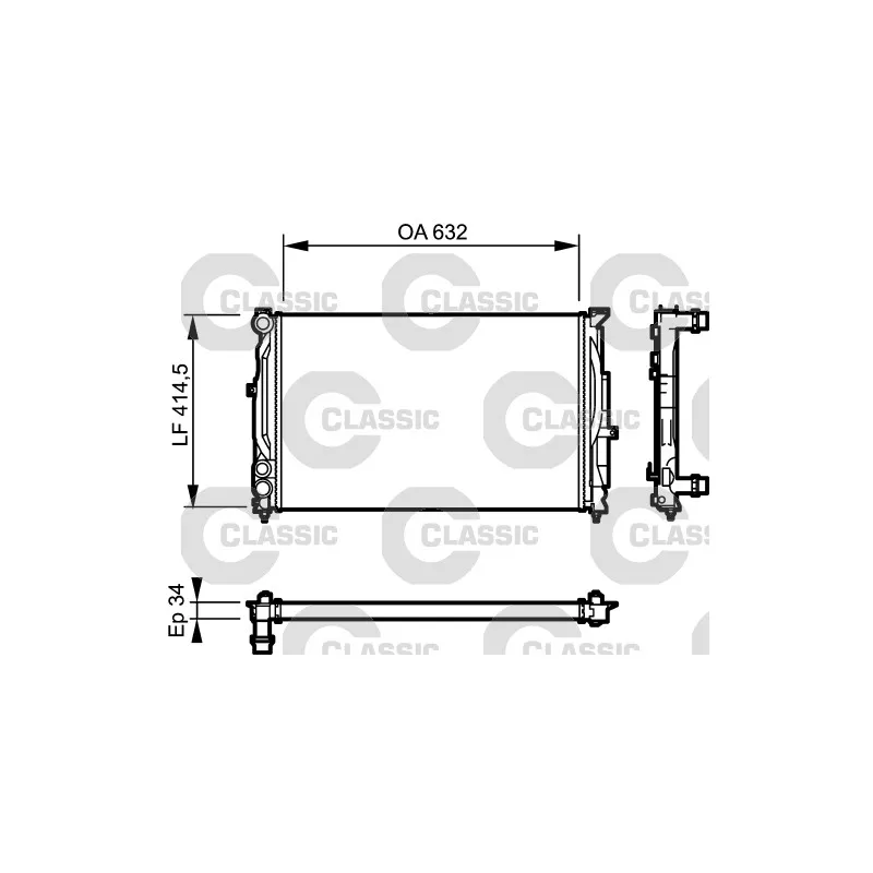 Radiateur, refroidissement du moteur VALEO 232361