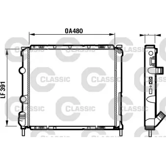 Radiateur, refroidissement du moteur VALEO 232474