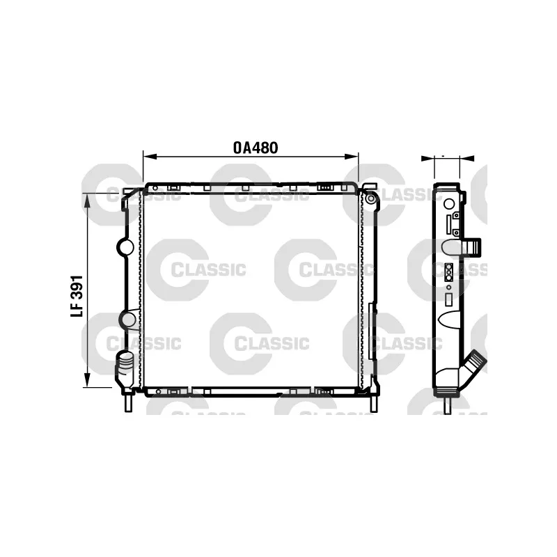 Radiateur, refroidissement du moteur VALEO 232474